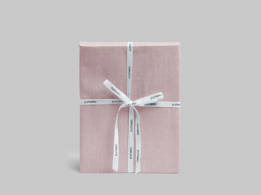 Parure de lit coton TENCEL™ rose chambray