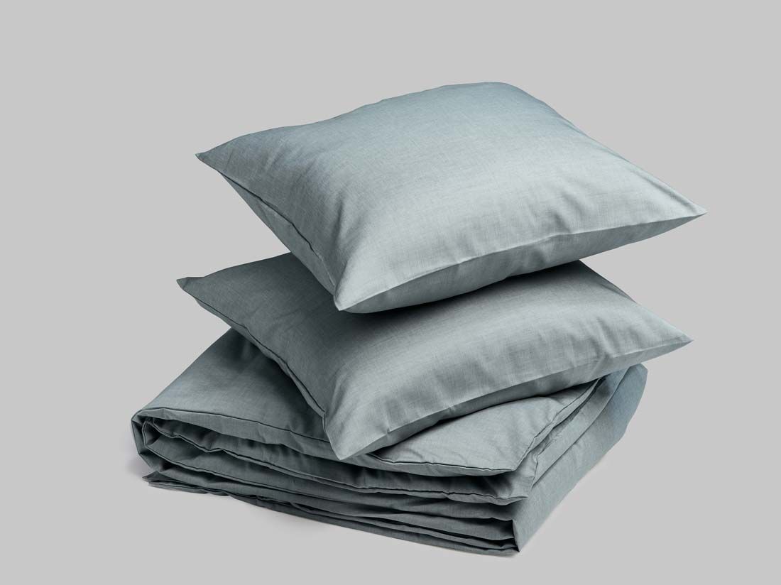 Dekbedovertrek katoen TENCEL™ green chambray