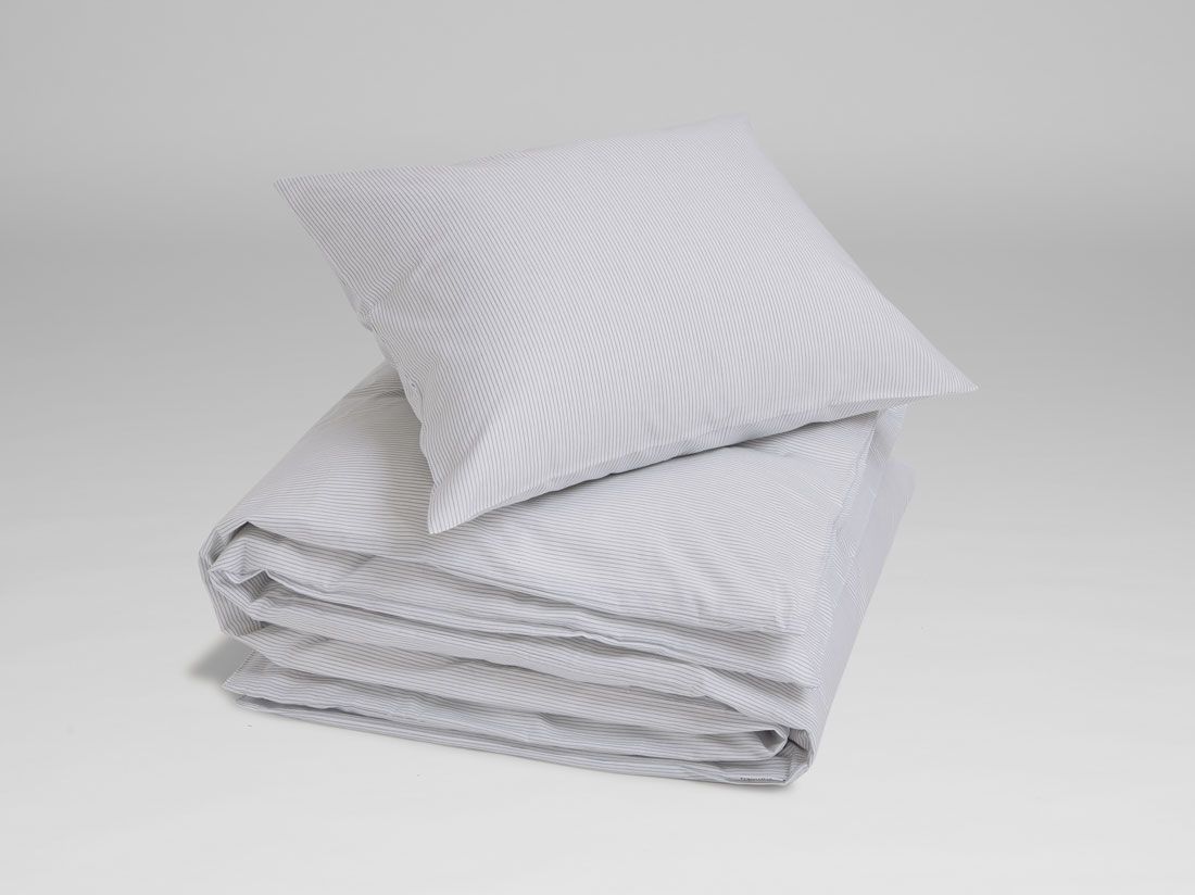 TENCEL™-Bettwäsche Doubleface White Stripe/Pure White