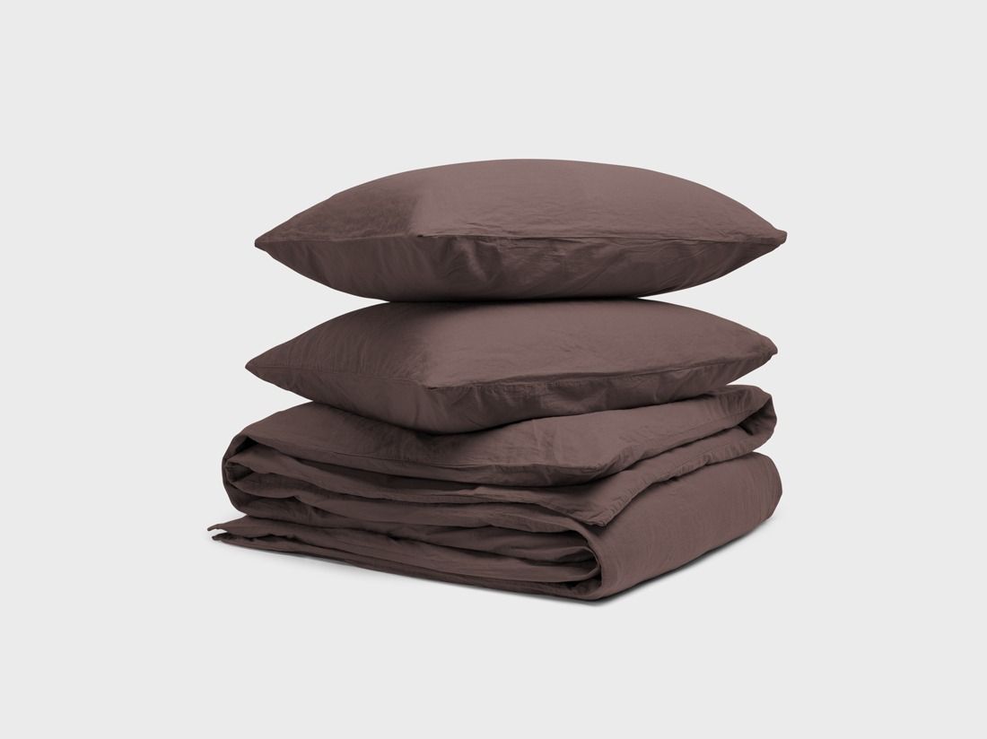 Hanf-Baumwoll-Bettwäsche Roasted Brown
