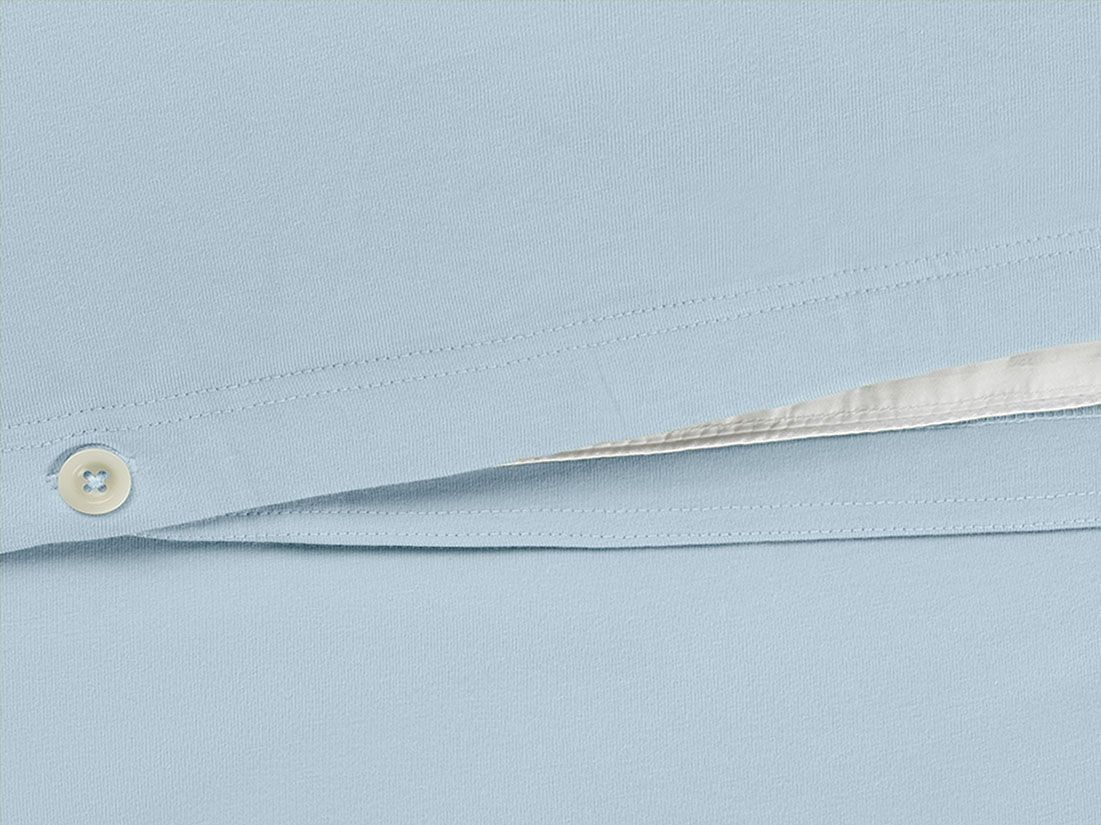 Parure de lit jersey bleu frais