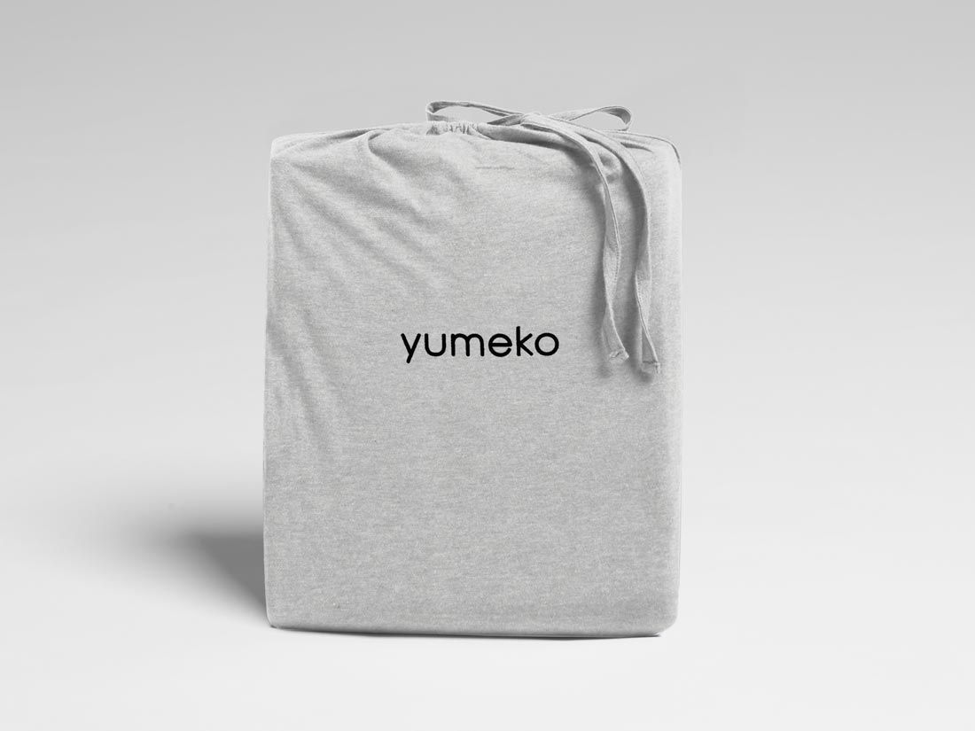 Juniordynebetræk jersey white grey