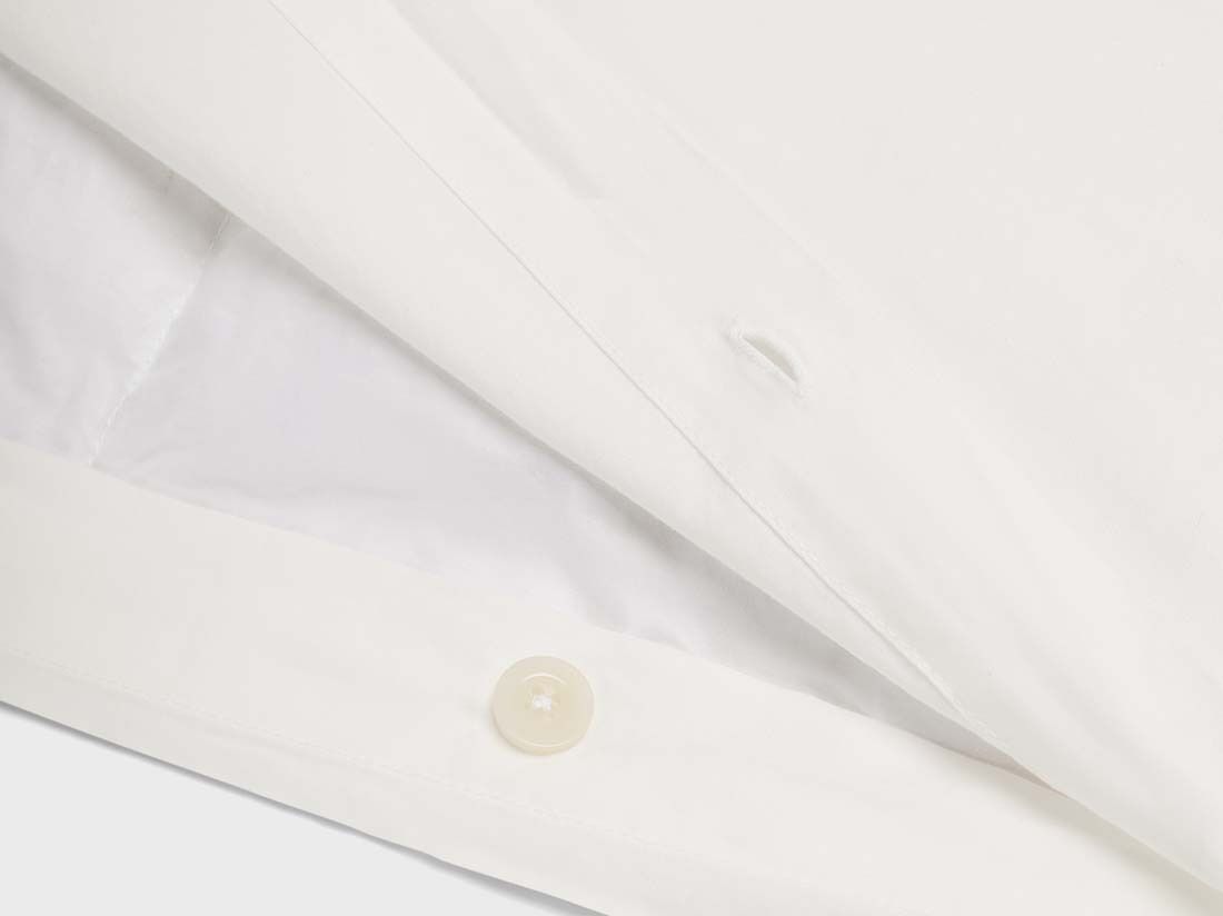 Parure de lit percale de coton blanc sérénité