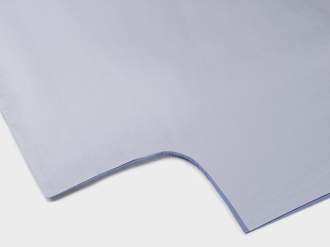 Kinderdekbedovertrek percal katoen double face lavender/serene blue