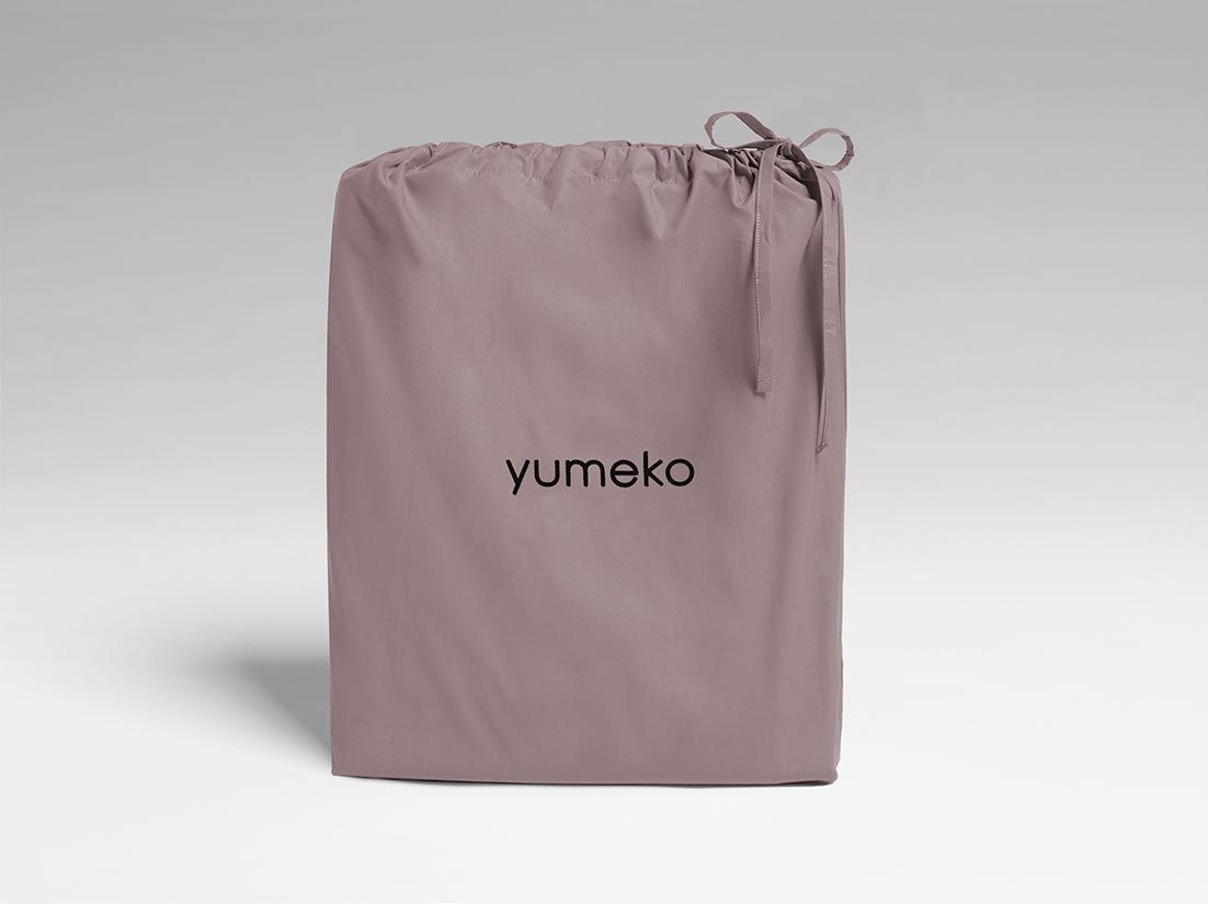 Påslakanset percale mauve