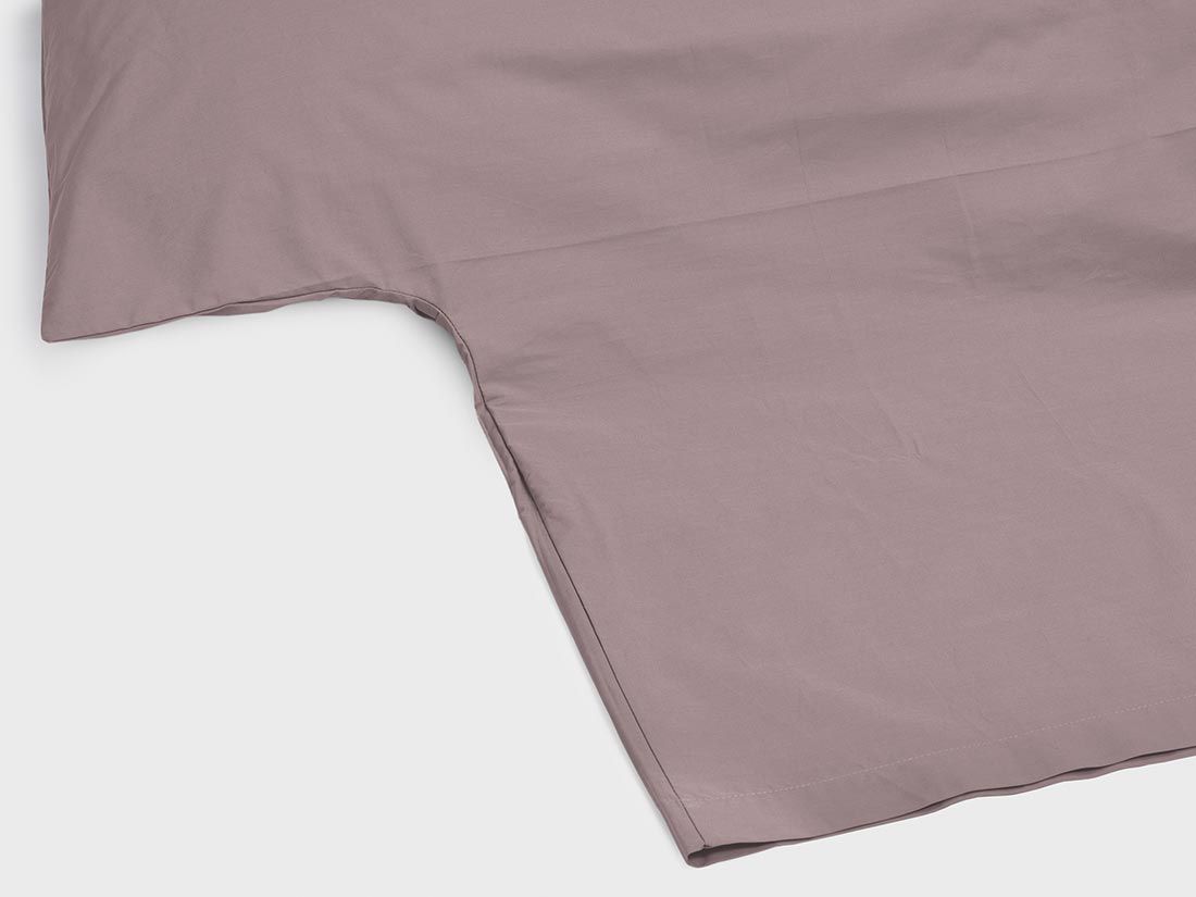 Housse de couette percale de coton mauve