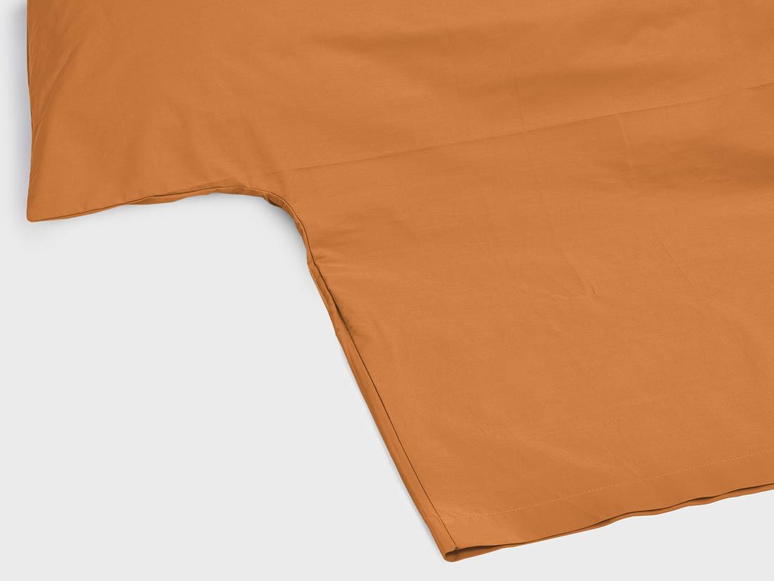 Dekbedovertrek percal katoen ochre yellow - zonder slopen