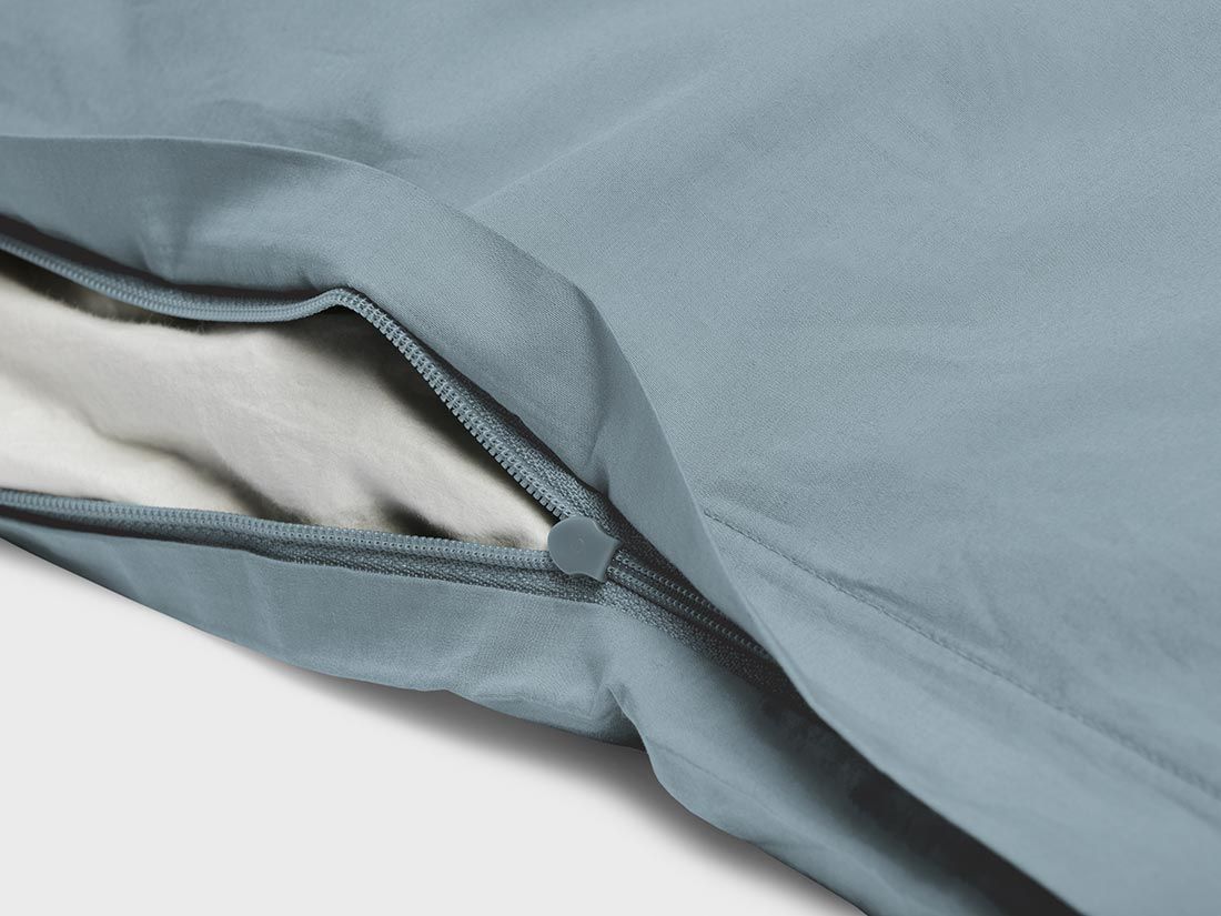 Sengesæt percale petrol blue