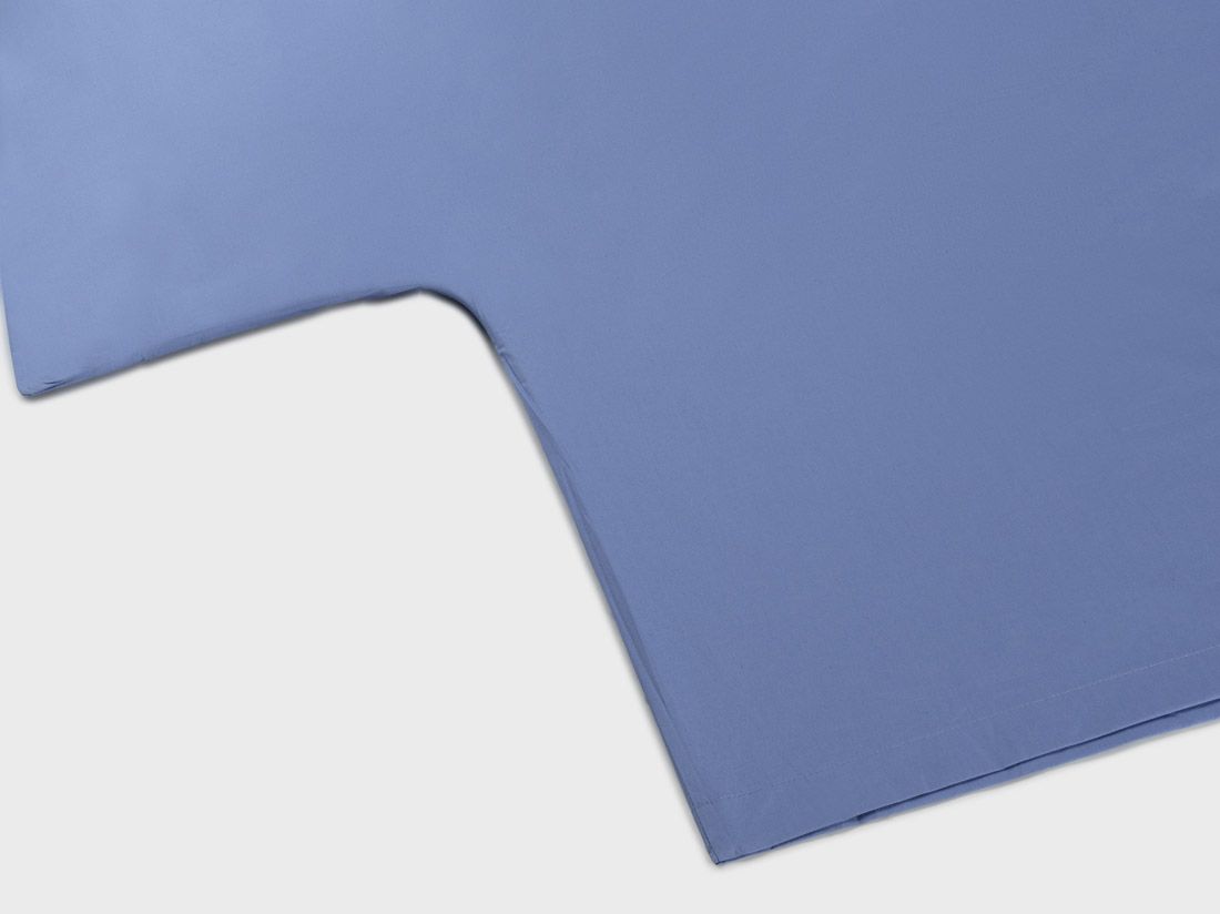 Dekbedovertrek percal katoen serene blue