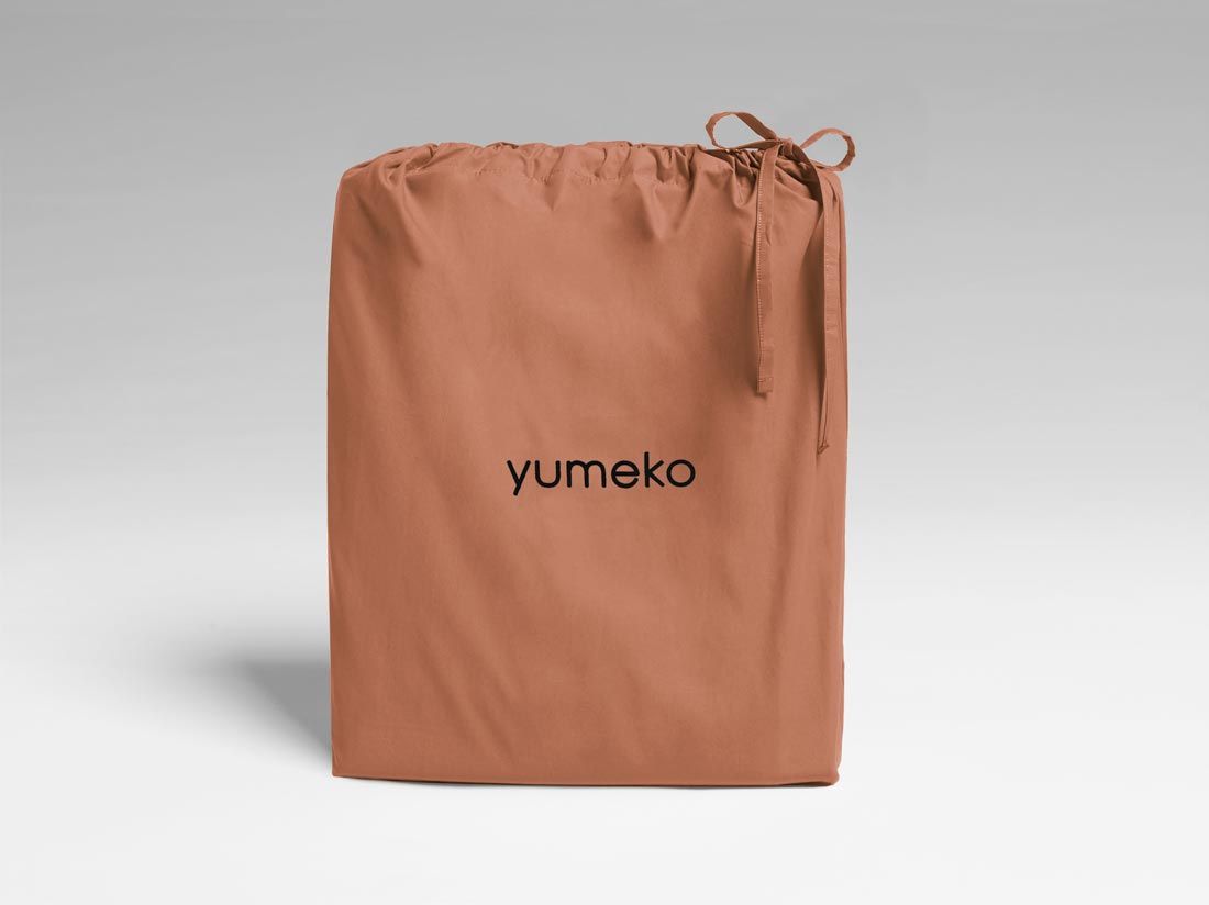 Bettwäscheset Perkal-Baumwolle Terracotta