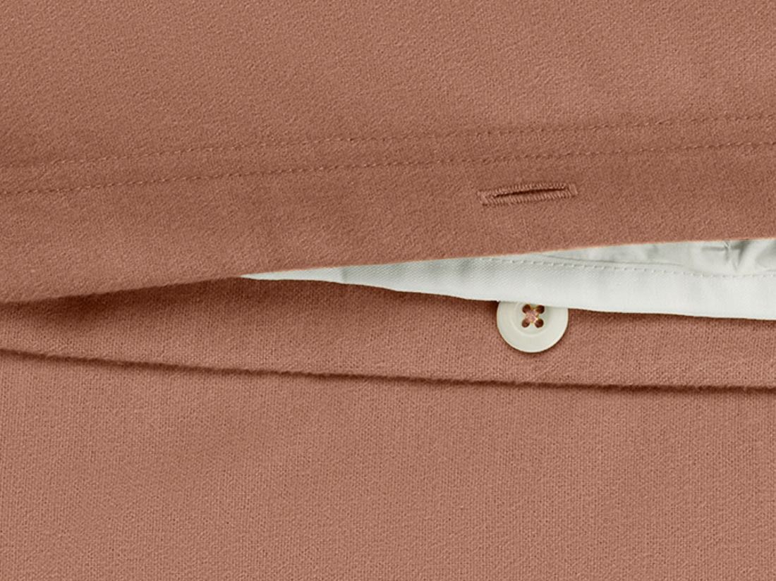 Parure de lit flanelle de coton café au lait