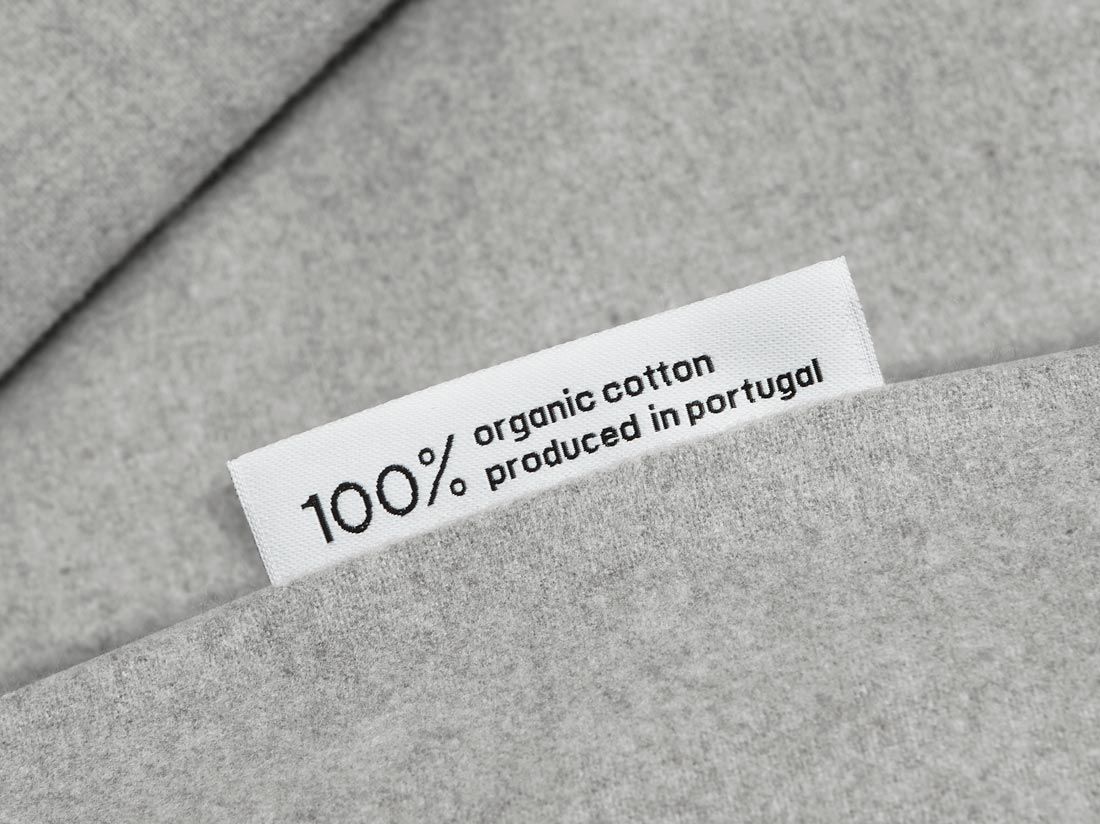 Parure de lit flanelle de coton gris clair