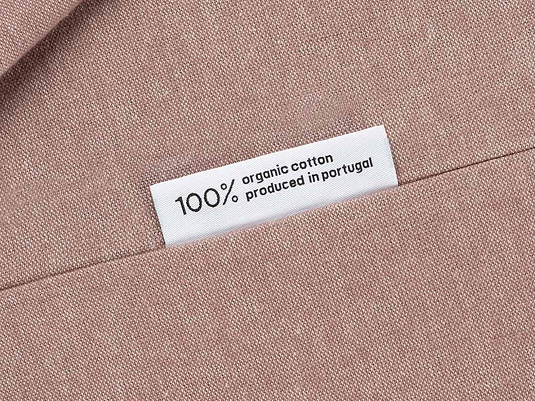 Parure de lit flanelle de coton mauve chambray