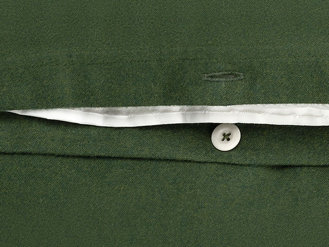 Dekbedovertrek flanel moss green - zonder slopen