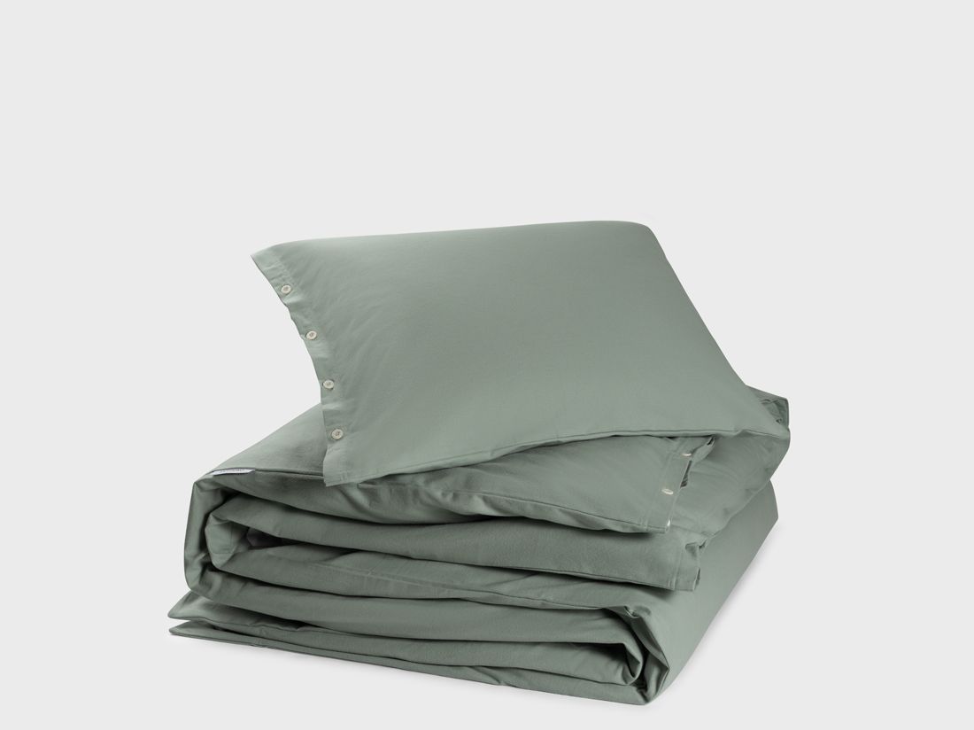 Flanell-Bettwäsche Pale Green