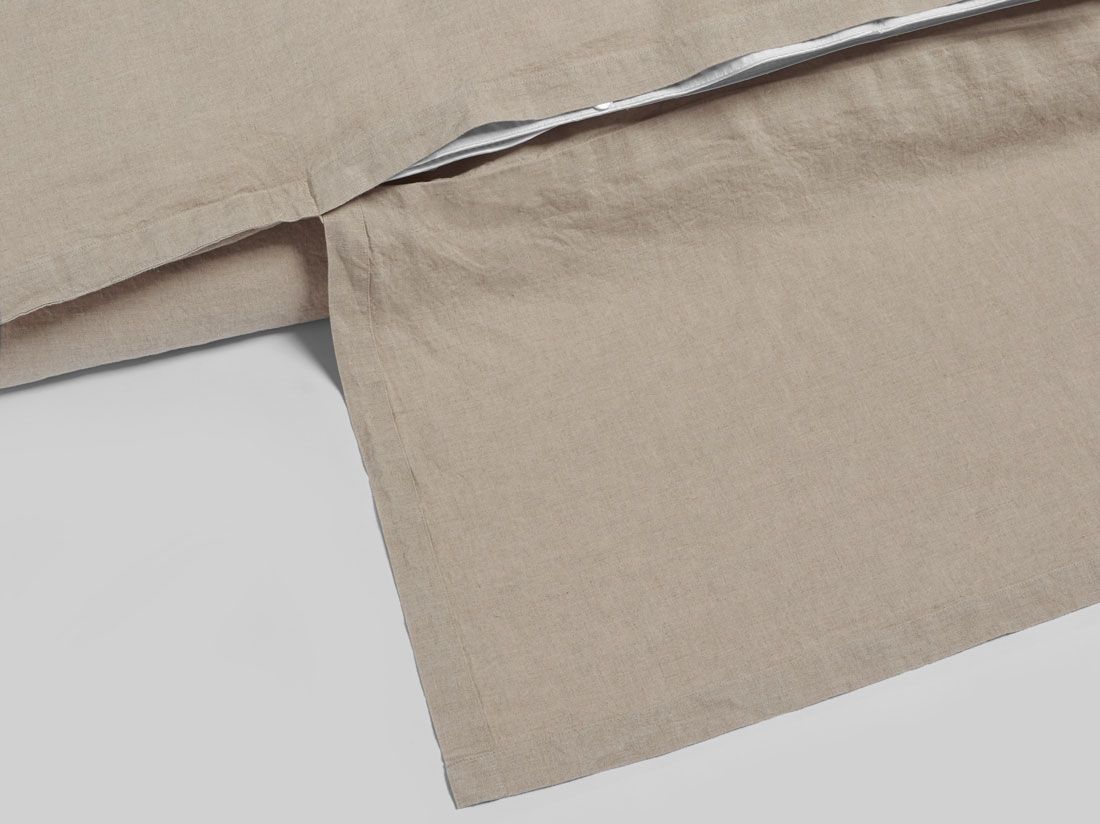 Juniordynebetræk vasket hør natural