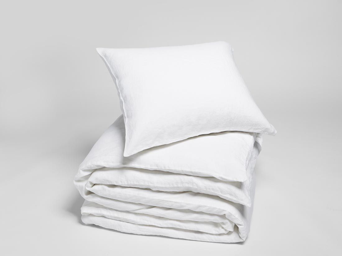 Bettwäscheset Gewaschenes Leinen Pure White