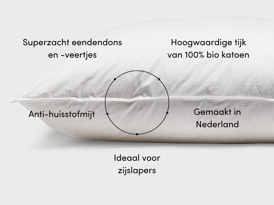 Kussen dons 60x70 extra stevig