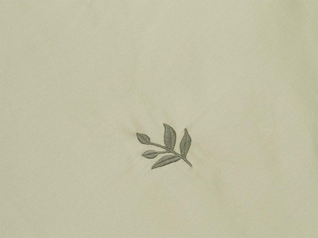 Pudebetræk bomuldssatin light olive botanical