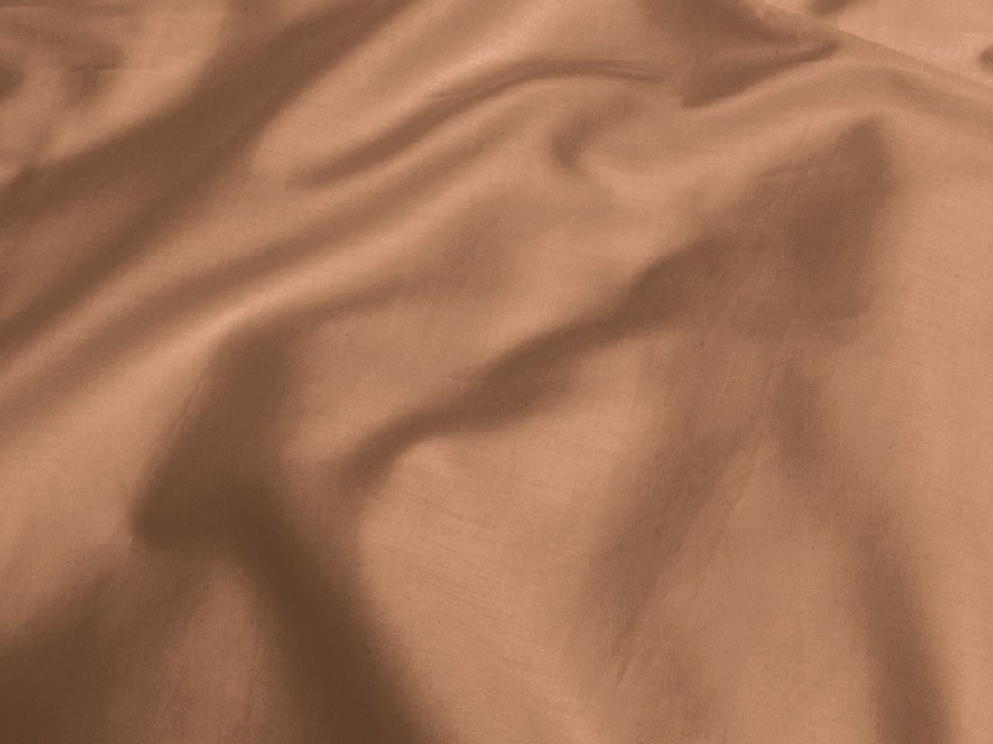 Kissenbezug Baumwollsatin Caramel