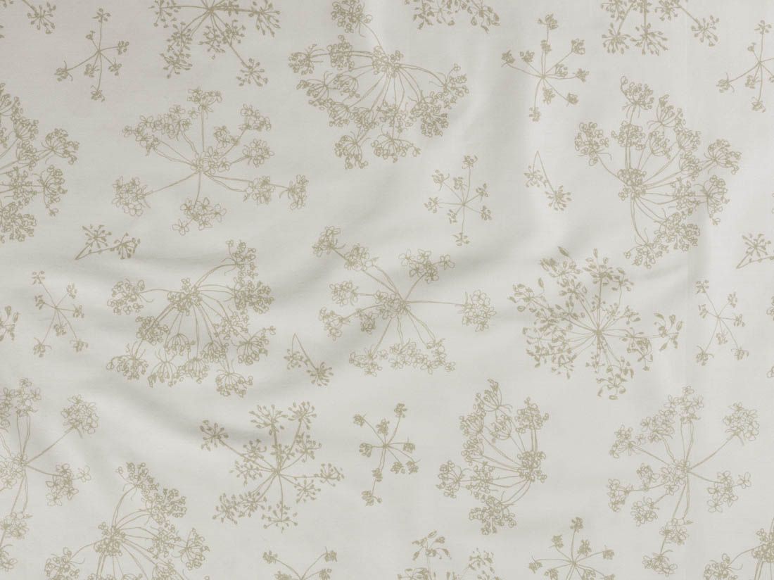 Housse de couette satin de coton fleur naturelle