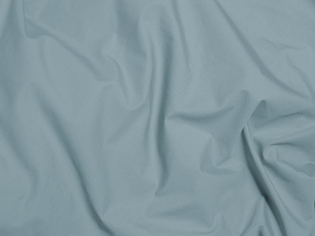 Taie d'oreiller percale de coton bleu pétrole