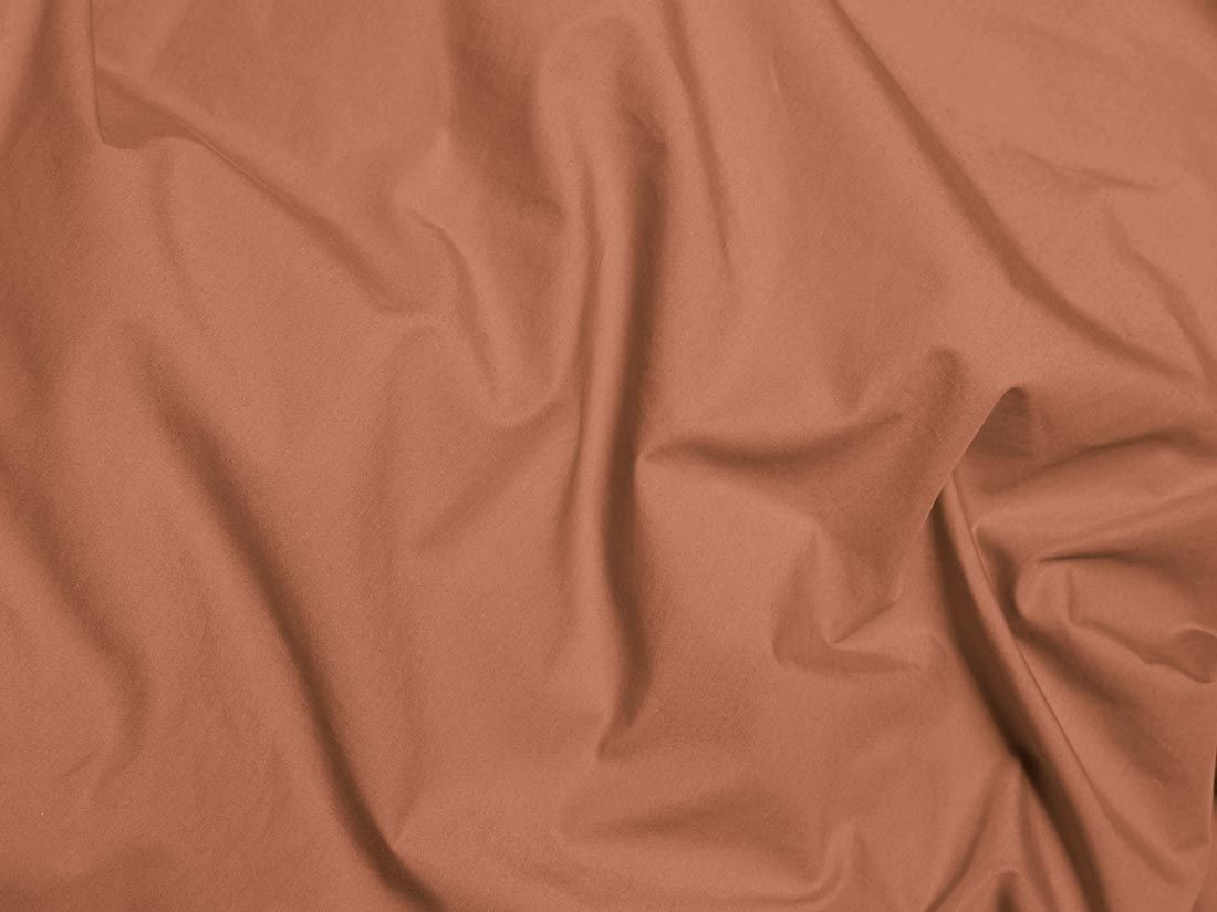 Faconlagen percale terracotta