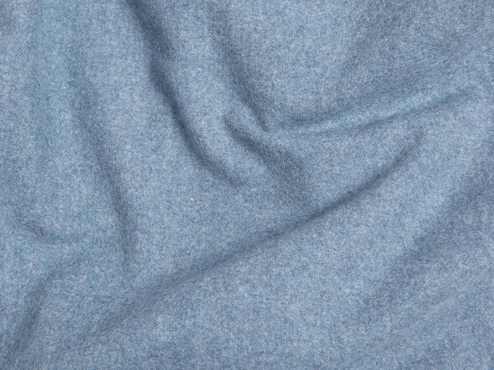 Taie d'oreiller flanelle de coton bleu clair