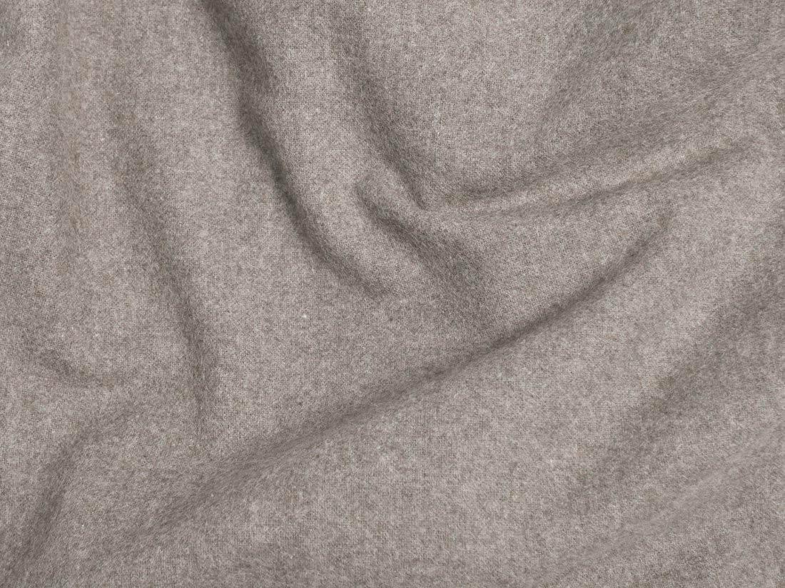 Taie d'oreiller flanelle de coton marron pierre
