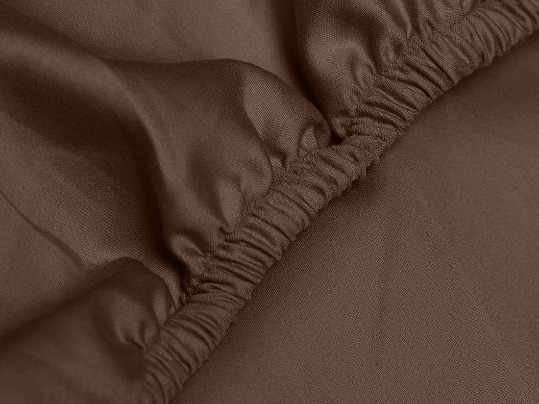 Spannbettlaken Baumwollsatin Chestnut