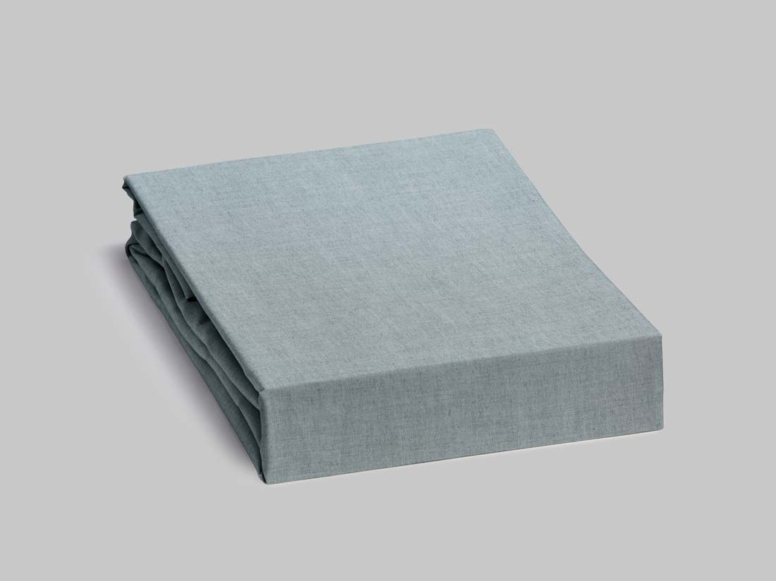 Faconlagen bomuld TENCEL™ green chambray