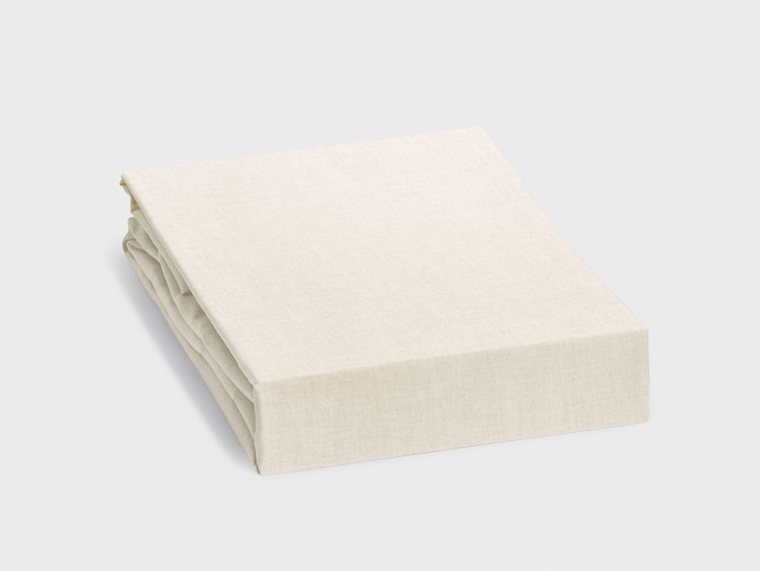 Drap-housse coton TENCEL™ latte chambray