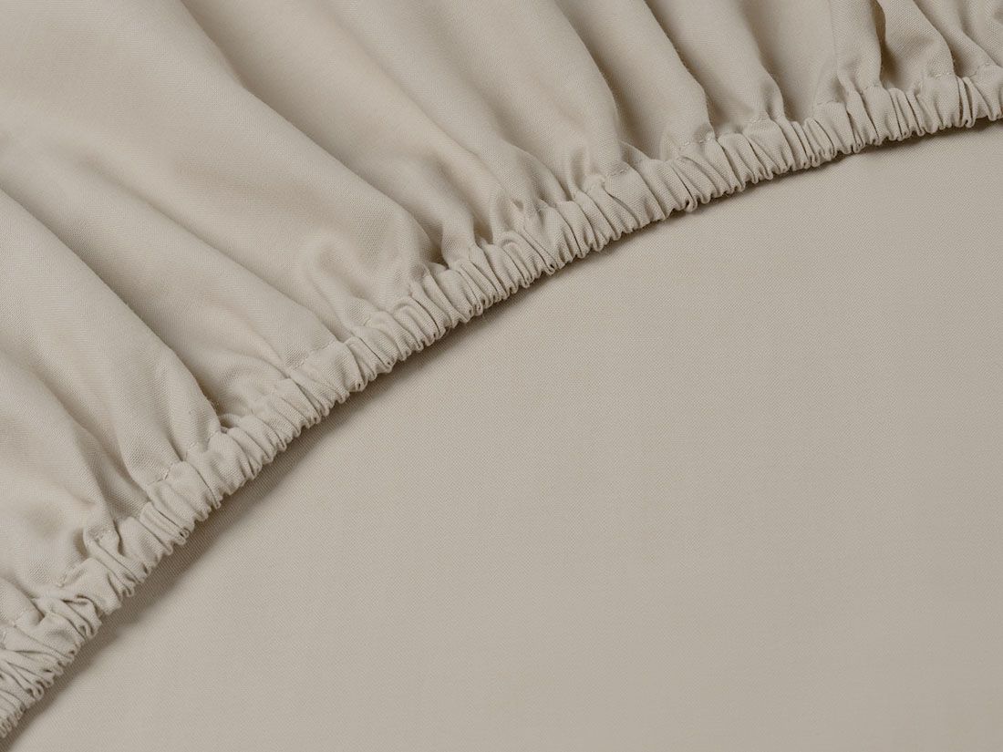 Faconlagen bomuld TENCEL™ sandy taupe