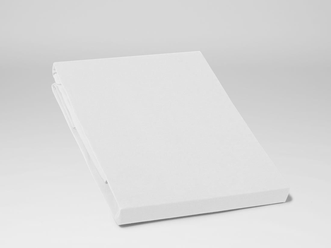 Spannleintücher Baumwolljersey Pure White