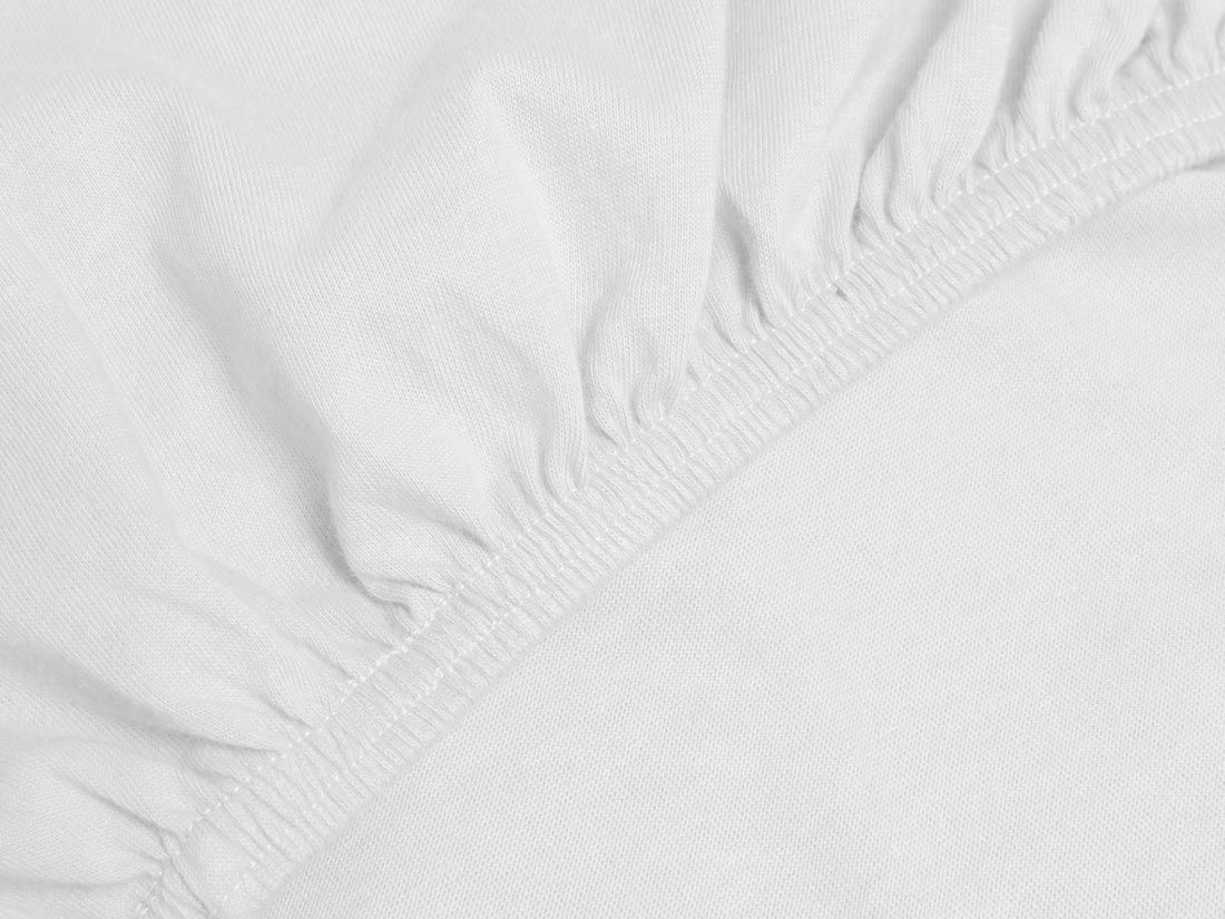 Spannleintücher Baumwolljersey Pure White