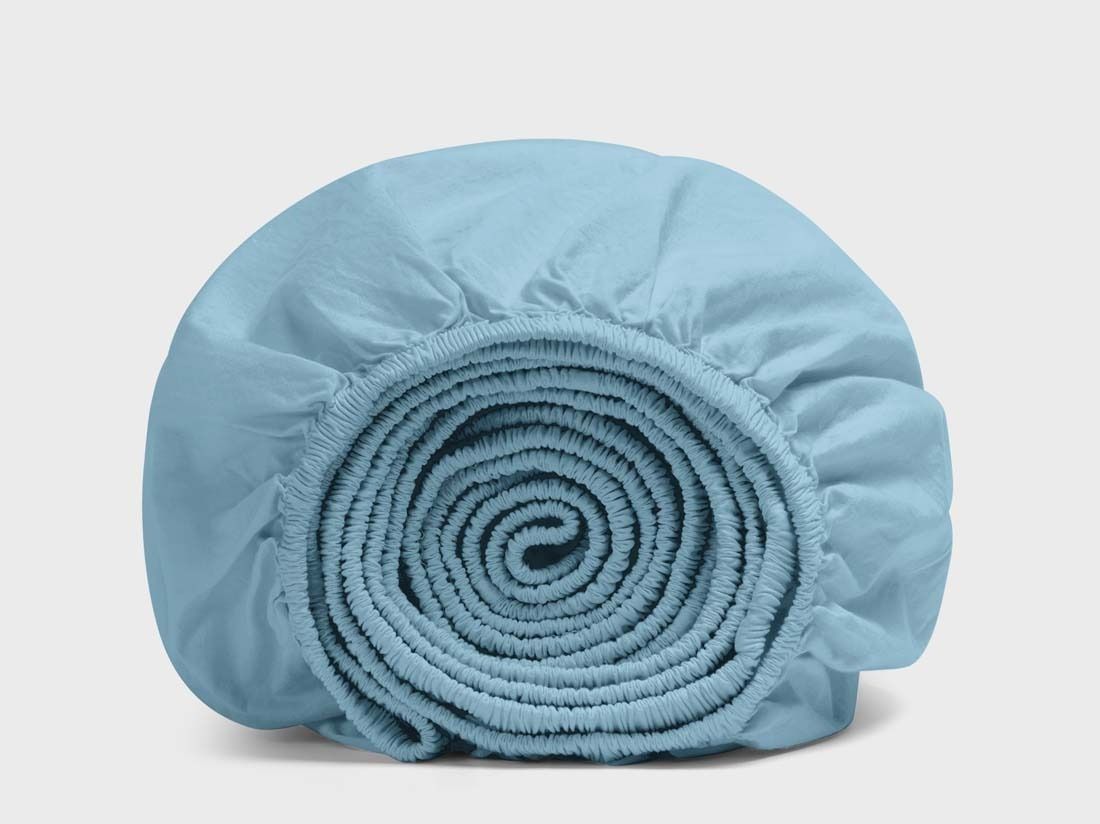 Spannleintücher Perkal-Baumwolle Blue Lagoon