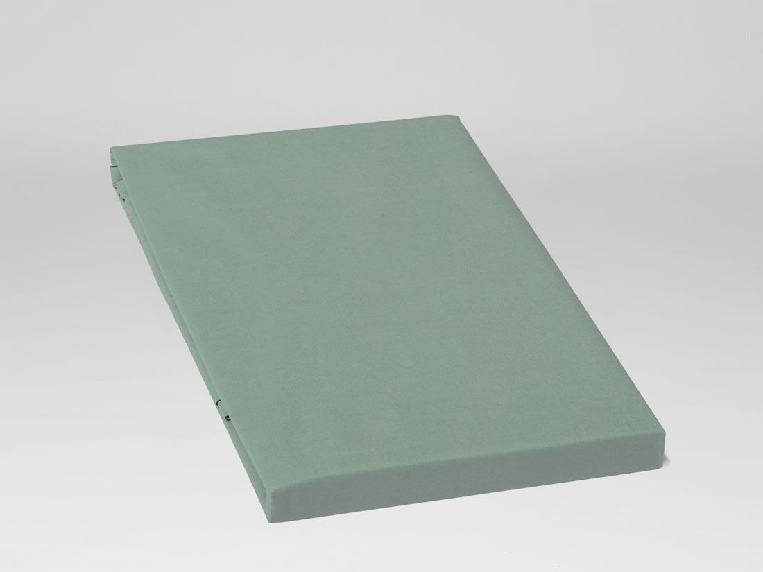 Dra-på-lakan percale jade green