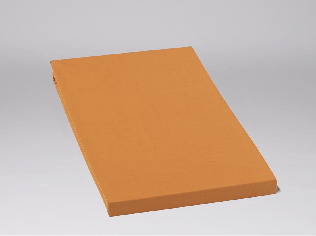 Spannbettlaken Perkal-Baumwolle Ochre Yellow