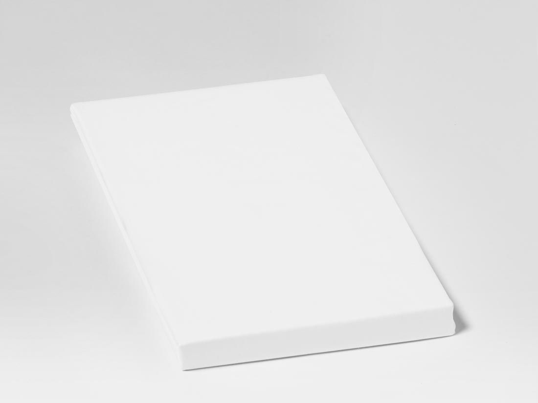Drap-housse percale de coton blanc pur