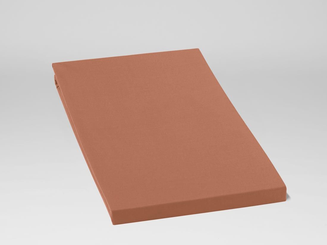Faconlagen percale terracotta