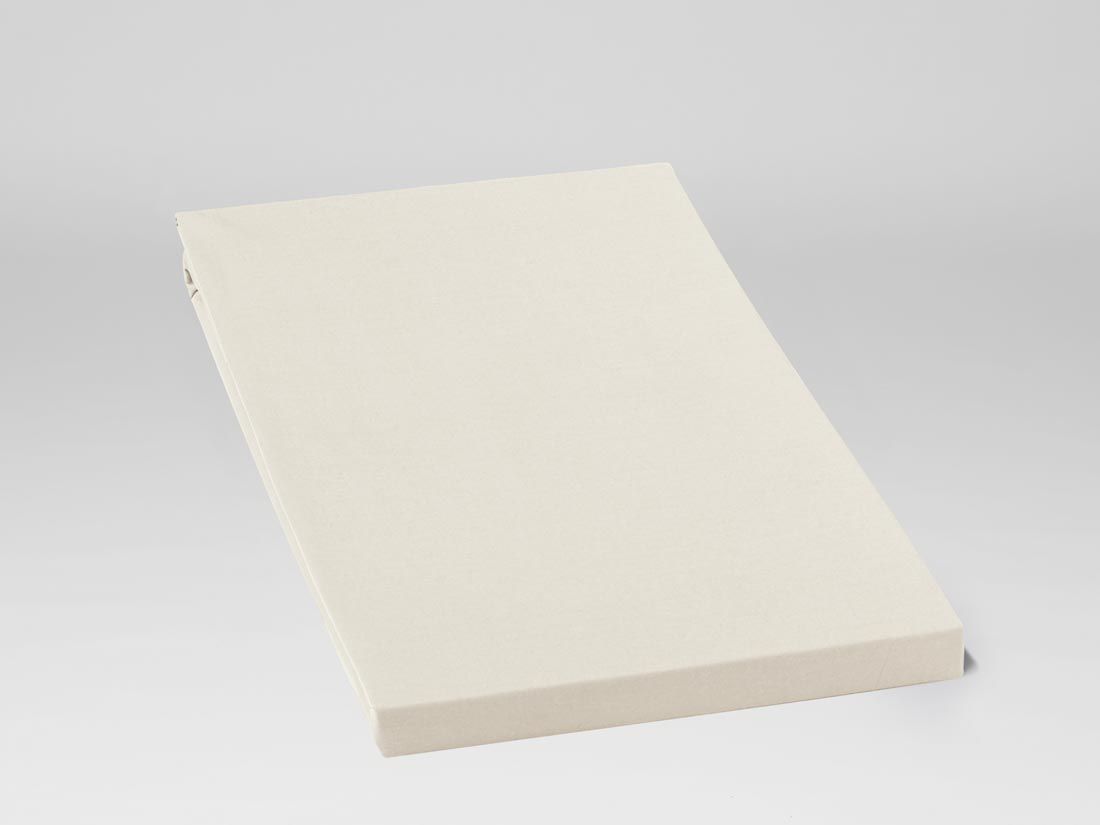 Hoeslaken percal katoen white sand