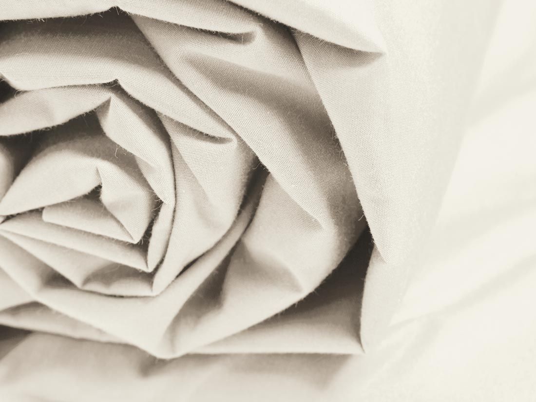 Hoeslaken percal katoen white sand