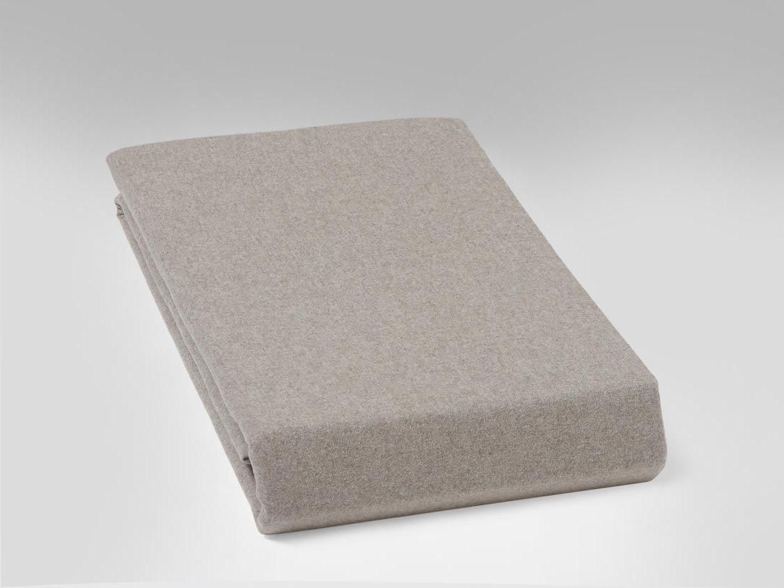 Dra-på-lakan flanell stone brown