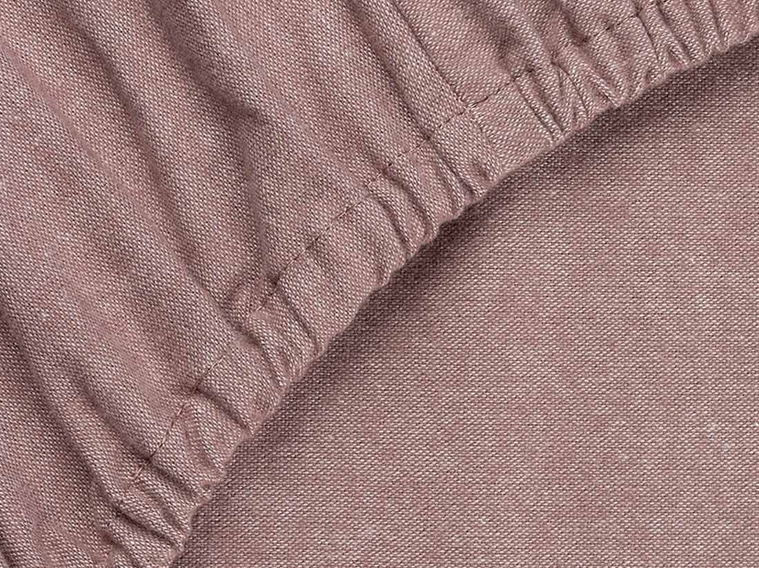Kinderhoeslaken flanel mauve chambray