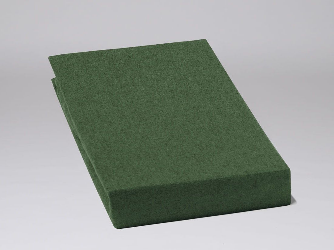 Faconlagen bomuldsflonel moss green