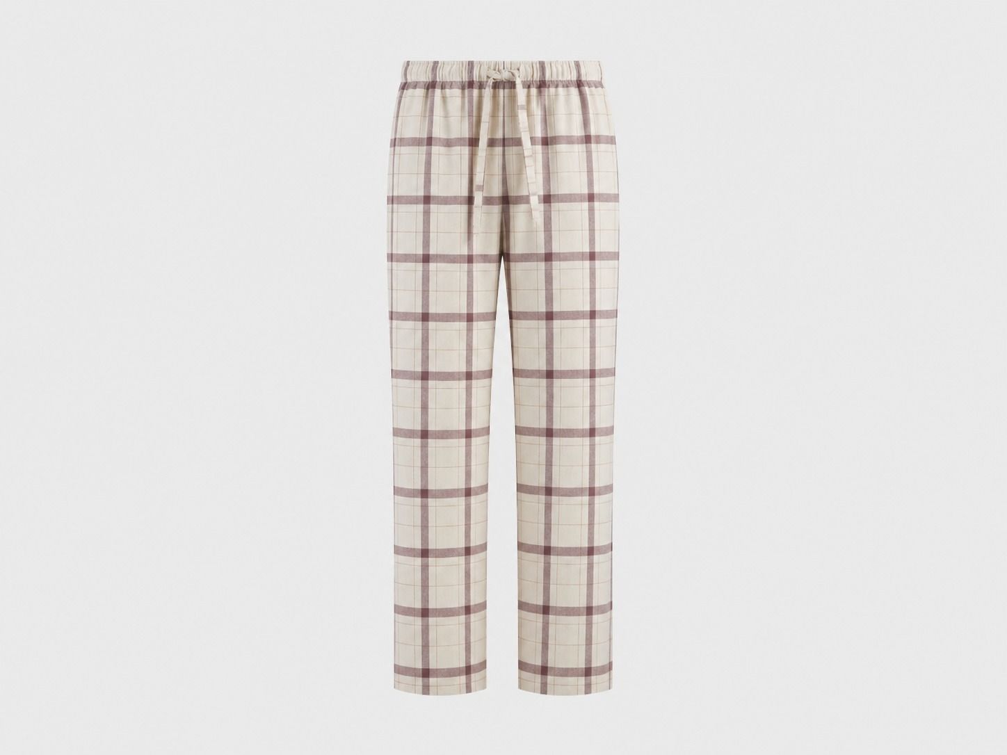 Pyjamabroek dames flanel mauve check