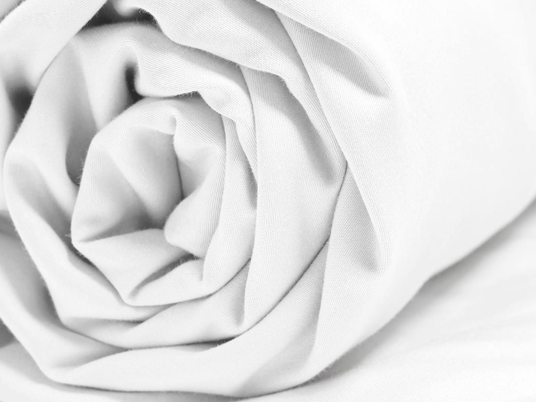 Kinderspannleintücher Baumwollsatin Pure White