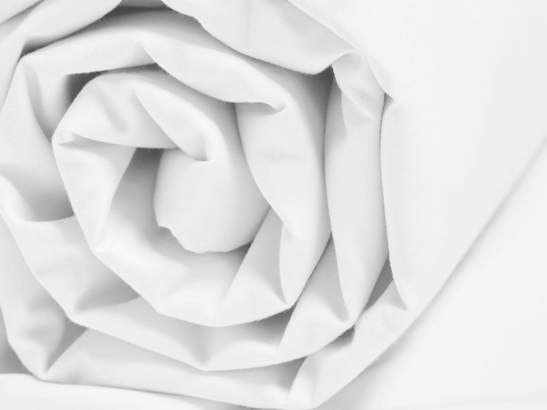 Drap-housse percale de coton blanc pur