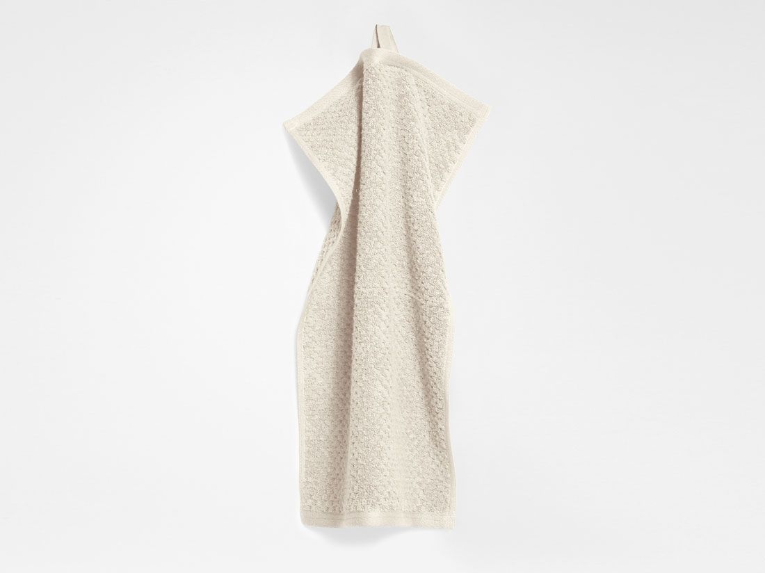 Gæstehåndklæder dots white sand 30x50 - 4 st