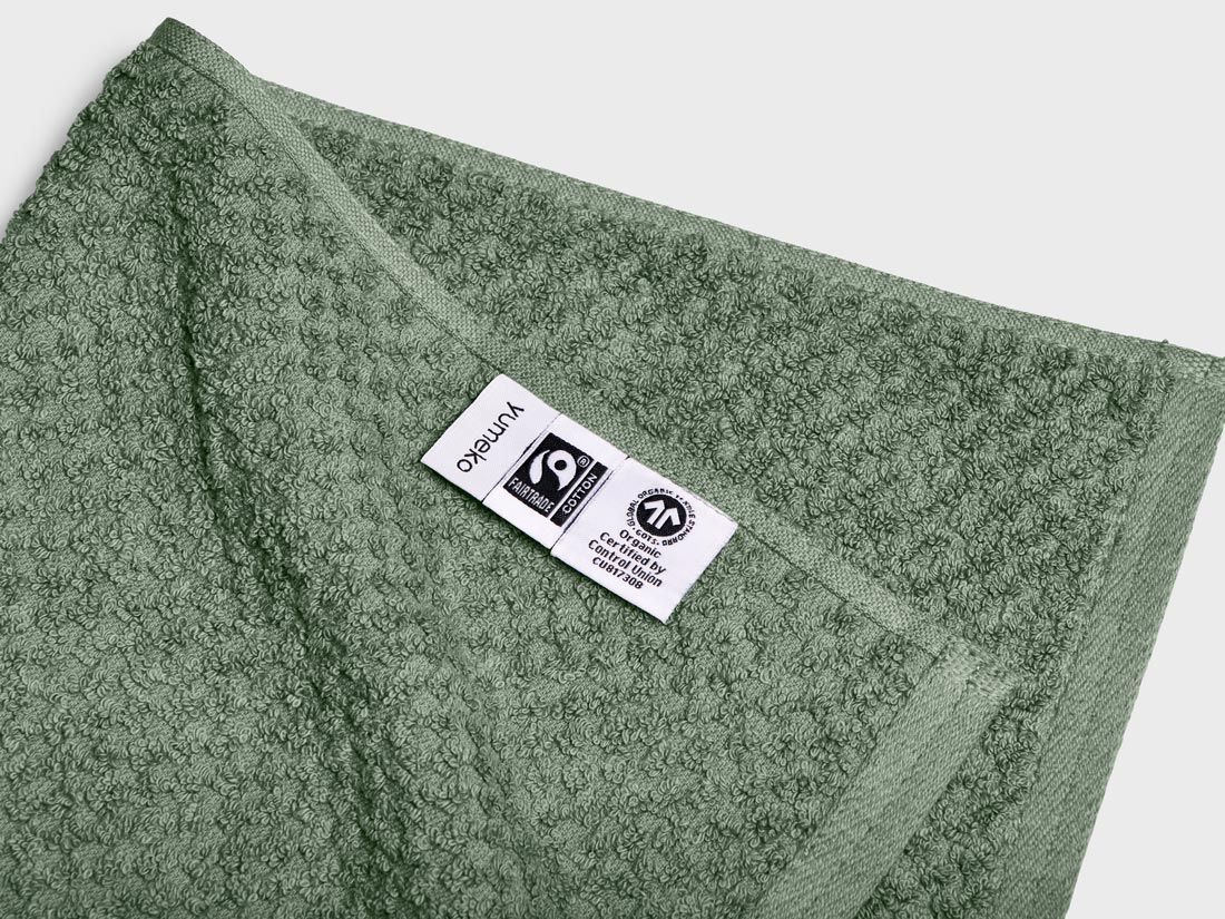 Gastendoekjes dots stone green 30x50 - 4 st